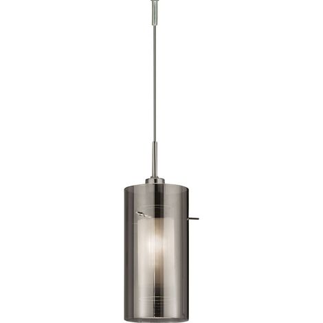 Plafonnier design lampe à suspension en verre fumée salle à manger éclairage lampe suspendue projecteur (1/5)