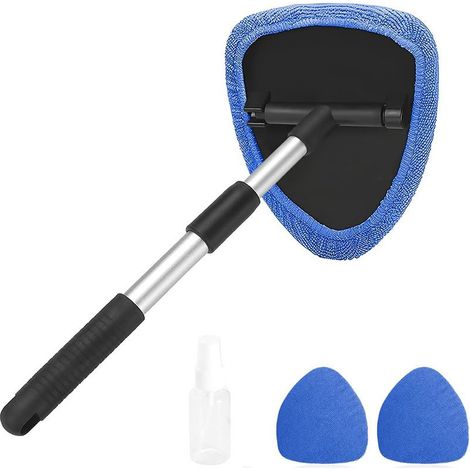 Outil de nettoyage de pare-brise, kit de nettoyage intérieur de voiture, brosse de nettoyage multifonctionnelle en polaire corail (1/5)