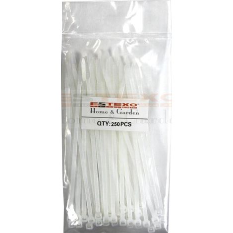 250 fixateurs de câble pour PVC tapis de protection de la vue blanc