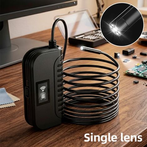 (Objectif unique, 5 m) Endoscope industriel WiFi – Caméra miniature haute définition 2 mégapixels en forme de serpent avec éclairage LED, étanche. (1/5)