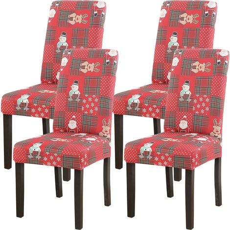 Stretchable polyester dining chair cover - Modern design - For weddings, banquets, parties, Christmas (1/5)