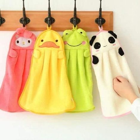 Serviette de bain en microfibre en forme d'animal pour enfants et serviette absorbante de cuisine-4 pièces-Fei Yu (1/5)