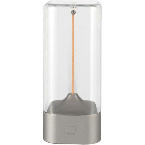 Berührungsempfindliche Schreibtischlampe mit drei Helligkeitsstufen, kleinem Nachtlicht, USB-Ladeanschluss, magnetisch, grau (1/5)