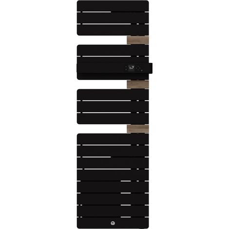 THERMOR - Sèche-serviettes connecté Allure 4 étroit 1600W Carbone/Chêne Mat à droite - 483357 (1/2)