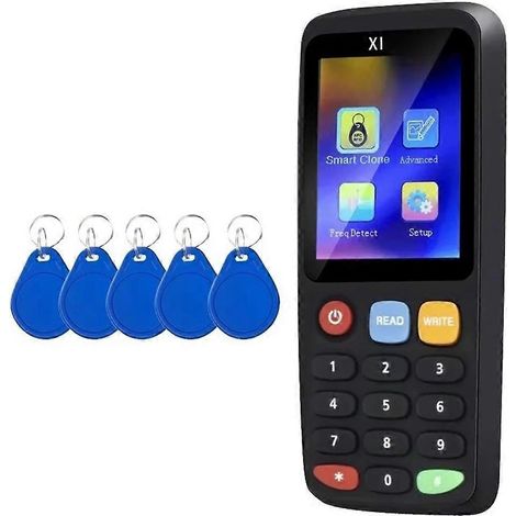 Décodeur/duplicateur NFC RFID X7 + copieur d'étiquettes porte-clés 5XCUID (125 kHz / 13,56 MHz) (1/5)