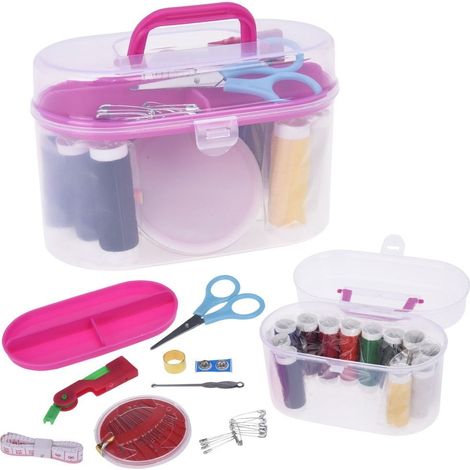Pratico cucito con accessori in plastica trasparente (1/5)