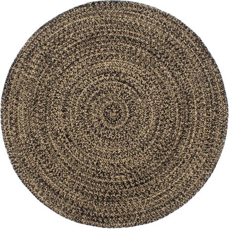 Tapis fait à la main, Tapis de salon,Tapis décoratif pour chambre Jute Noir et marron 180 cm MKS67951 (1/5)