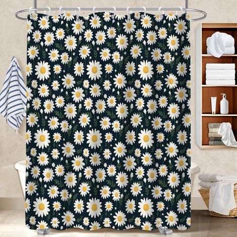 Rideau de bain 180x180 bordure lestée housse de baignoire pour idéal location saisonnière (1/5)