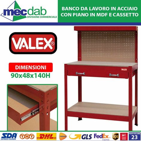 Banco da lavoro con 1 cassetto e pannello 1610167 VALEX (1/3)