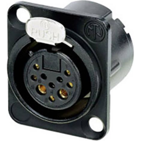 XLR embase femelle, contacts droits Neutrik NC10FD-LX-B-CON Nombre de pôles: 10 noir 1 pc(s) X968161