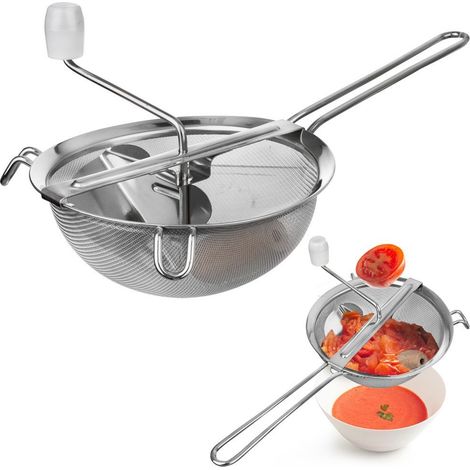 Tamiz de acero para frutas y verduras, máquina para hacer puré (1/5)