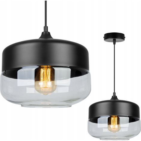 LAMPADAIRE SUSPENDU, PLAFONNIER EN VERRE, ABAT-JOUR LED (1/5)