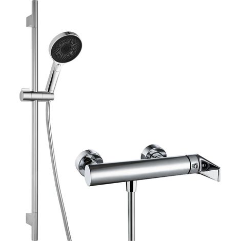 kielle Harmonia - Set de douche avec mitigeur, colonne, flexible et tête de douche, chrome 20623SN10 (1/5)