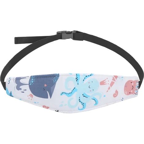 Almohada de apoyo para la cabeza, diseño ajustable, segura para viajar, océano (1/2)