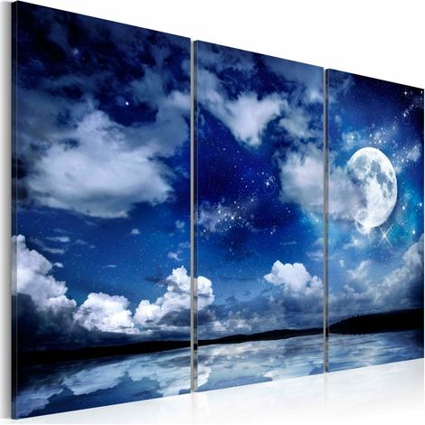 Tableau la mer la nuit - 120 x 80 cm (1/4)