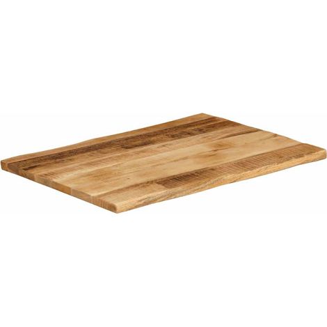 Dessus de table  Dessus de bureau  Plateau de table bord vivant 80x60x2,5 cm bois de manguier brut