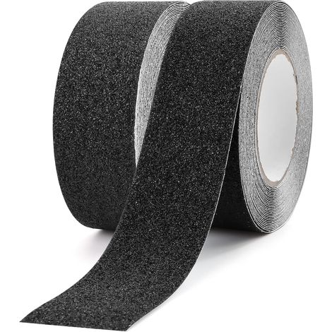 Ruban de Sécurité pour Marches – 2 Rouleaux, 5 cm x 10 m, Jaune/Noir (1/5)