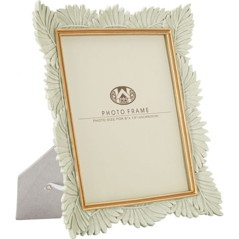 Cadre Photo Déco Feuilles "Pinty" 20x25cm Crème