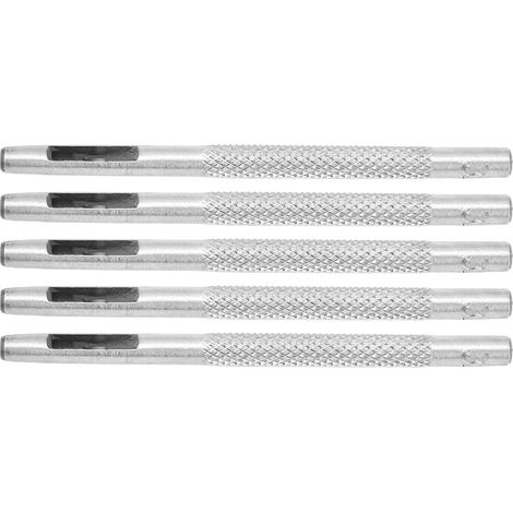 Lot de 20 emporte-pièces en acier au carbone, poinçon creux pour cuir, plastique, caoutchouc et toile, trous ronds Ø3 mm/0,12 pouce, outil de perçage manuel (1/5)