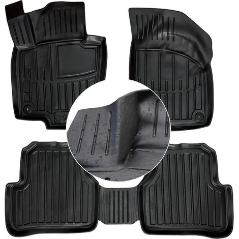 Tapis et essuie-glaces en caoutchouc pour VW Passat B6 (2005-2010) - Canaux UD (1/5)