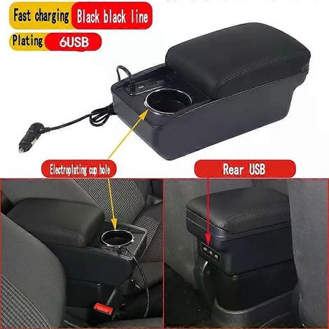 Appliquer Car Rio 4 Rio X-line Solaris 2 Accent Vern Accoudoir boîte support coude contenu central boîte de rangement console (1/5)