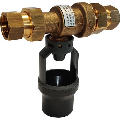 Watts – Disconnecteur pour chauffage central avec garde d'air – Mâle Mâle 3/4' (20/27) – Clapets en laiton – Pré-filtre intégré