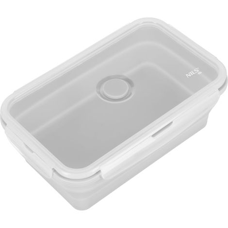 Faltbare Lunchbox, Grau, 1200 ml Fassungsvermögen (1/4)
