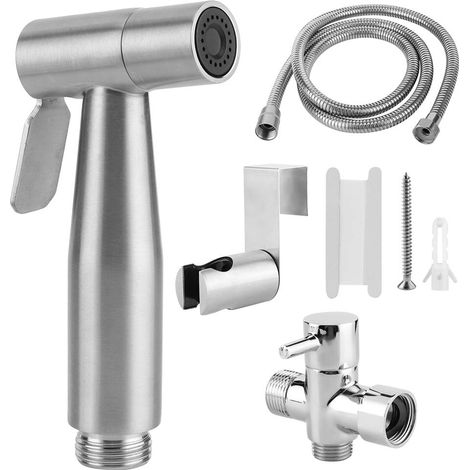 Pulvérisateur de Bidet pour Le pulvérisateur de Couches de Tissu de Toilette et de bébé, pulvérisateur Tenu dans la Main de Toilette de Bidet d'acier Inoxydable(G7/8in US) (1/5)