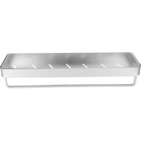 Wandmontiertes Badezimmerregal aus Aluminium, Duschablage, einlagig, 50 cm, Shampoo-Ablage, mit Aufhängestange (1/5)