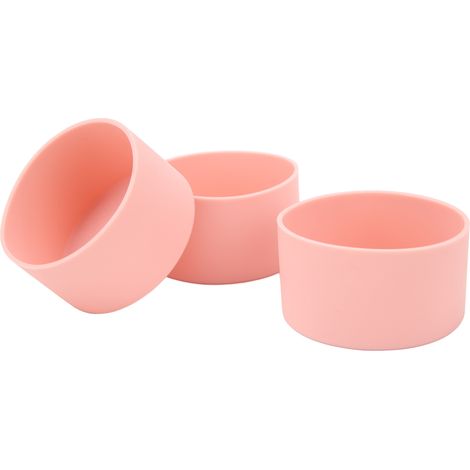 Lot de manchons de protection en silicone antidérapants et résistants aux hautes températures pour bouteilles d'eau (rose) (1/5)