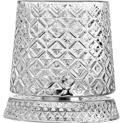 Drehbares Whiskyglas, Kristallgläser im Old-Fashioned-Stil, drehbare Whiskygläser, einzigartiges Geschenk für Männer, Väter und Whisky-Liebhaber
