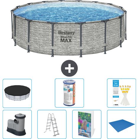 Bestway Steel Pro MAX Rund - 488x122 cm - 8-teilig S594