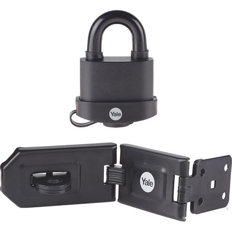 YALE Cerniera di ancoraggio e lucchetto in acciaio resistente alle intemperie Y220B/51/118/HSP alta sicurezza, per uso esterno, 3 chiave (1/5)