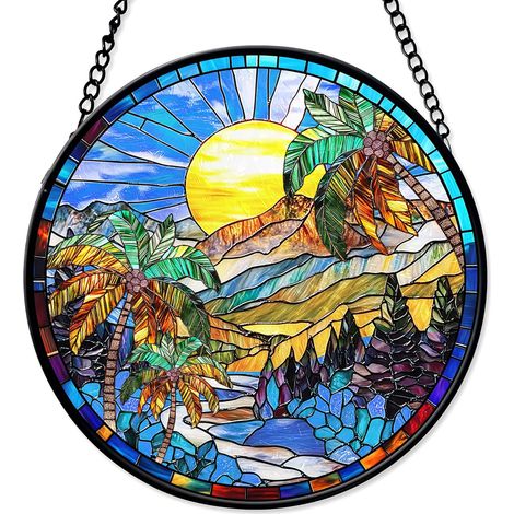 Attrape-soleil en vitrail 30 cm – Décoration fenêtre, mur ou porte (1/3)