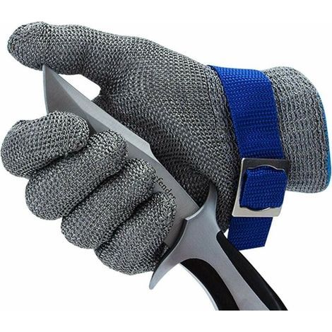 Cut-resistant butcher's glove level 9 - made of stainless steel mesh with durable and rust-resistant wire (L) (1/5)