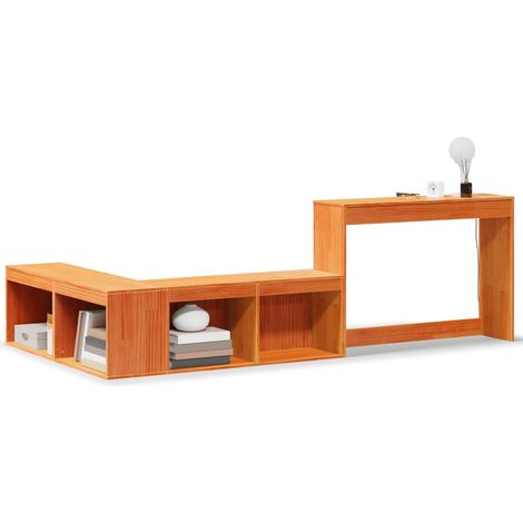 Maison Exclusive - Nachttisch mit Schreibtisch Wachsbraun 222x107