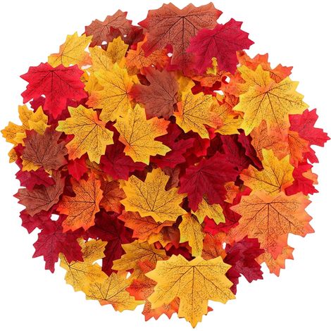 Feuilles D'érable Artificielles - Réalistes Pour Guirlandes Automnales, Couronnes, Décor De Table De Thanksgiving Et Projets Créatifs - Lot De 100 Pièces (1/4)