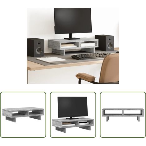 Support écran sonoma gris - Support de moniteur sonoma gris 50x27x15 cm bois d'ingénierie (1/5)
