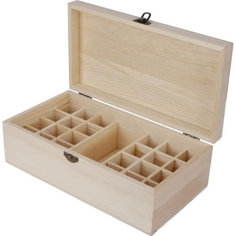 Öl-Organizer aus Holz, hochwertige und langlebige Aufbewahrungsbox für ätherische Öle aus Holz, für Zuhause (1/4)