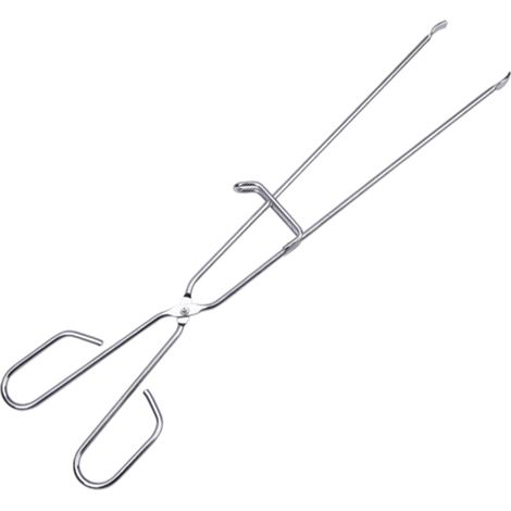Grillzange aus Edelstahl mit Anschlag 45 cm