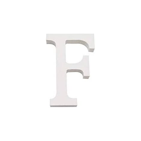 Letra F madera decorativo 11 cm  Blanco (1/3)