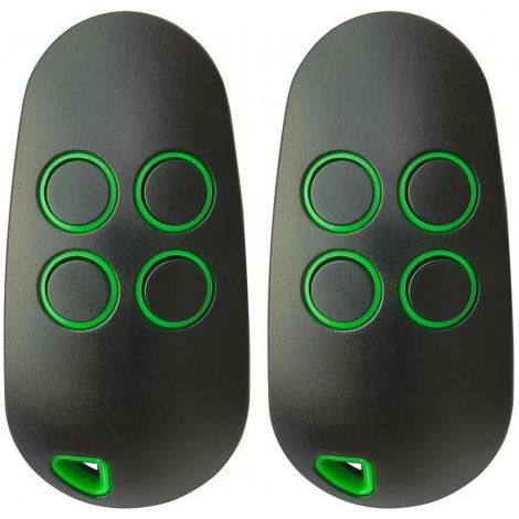 2 télécommandes pour porte de garage, 433,92 MHz, code tournant (le code change à chaque transmission), 4 canaux, double bande 433,92 MHz et 868,35 MHz (fréquence standard : 868,35 MHz) (1/4)