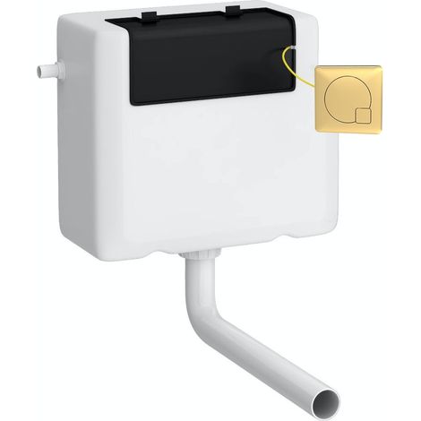 Nuie Concealed Cistern and Brushed Brass Square Dual Flush Plate - XTY8M03 (1/3)