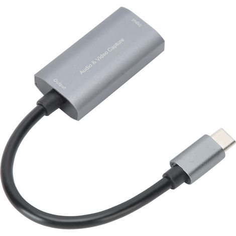 HDMI-Typ-C auf USB-C 4K 1080p Spiel-Live-Videoaufnahmekarte Silbergrau Treiberfrei Z29A (1/5)