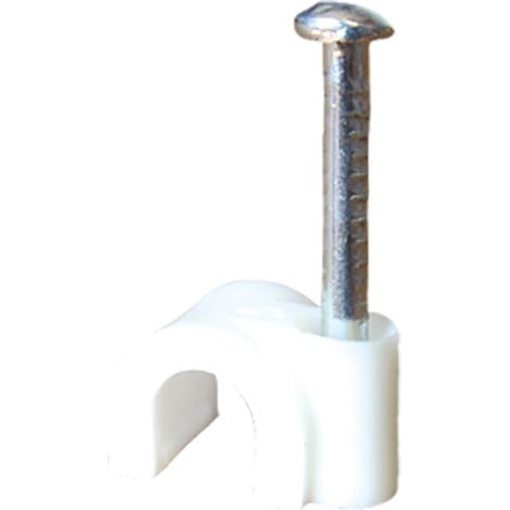 Support de câble rond flop-4 4MM POUR câble avec clou, lot de 100