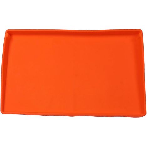 Orangefarbene Grillmatte für den Außenbereich, hitzebeständig, faltbar, aus Silikon, 56 cm (22 Zoll).