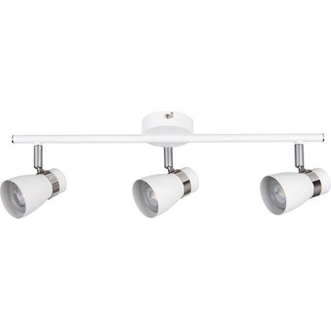 Kanlux ENALI plafonnier 3 spots GU10 blanc/chrome métal