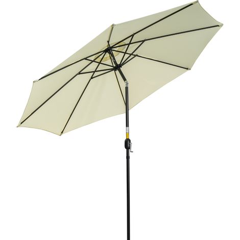 Parasol Varden Octogonal Inclinable Résistant UV Beige 295 cm Hauteur 250 cm