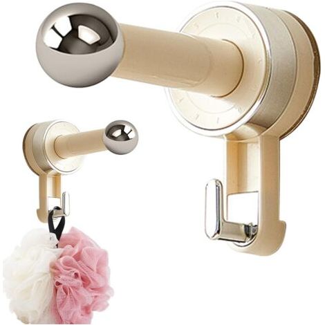 Crochets à Ventouse,Crochets à Ventouse Rétractables pour Douche - Porte-Vêtements Escamotable Réutilisable Imperméable pour Porte, Fenêtre et Cuisine - Stockage Maison (1/5)