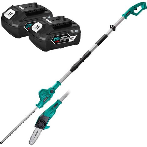 Cortasetos y motosierra a batería con pértiga Vatton 20V